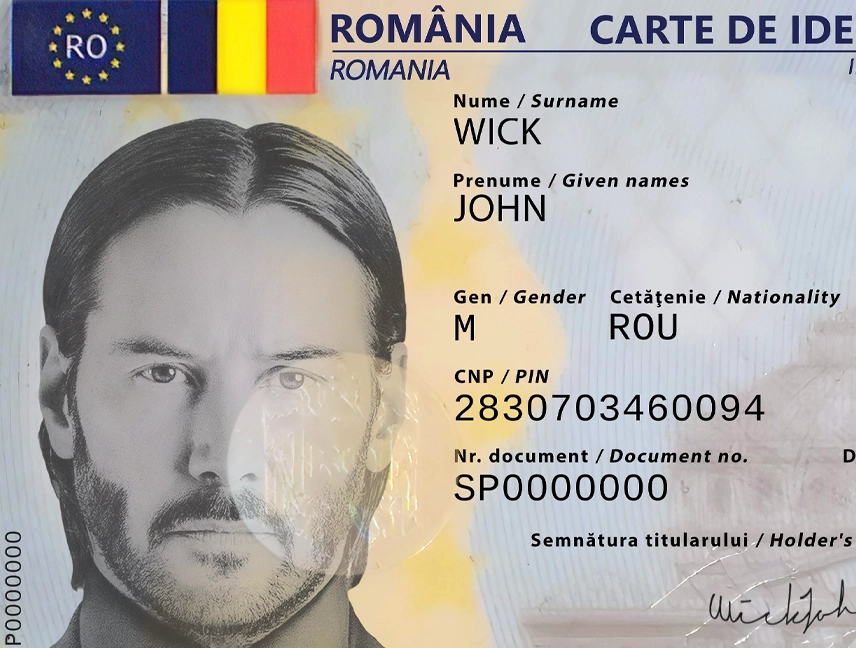 Romania ID Card Template 2021 gallery image 1